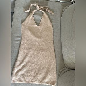 Knit halter dress